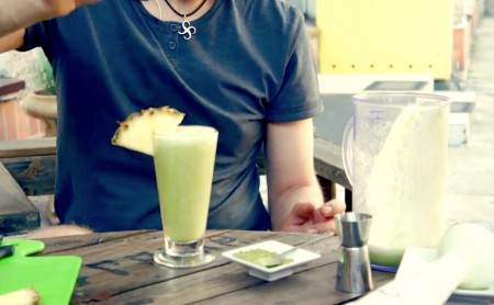 smoothies au thé vert et à l'ananas